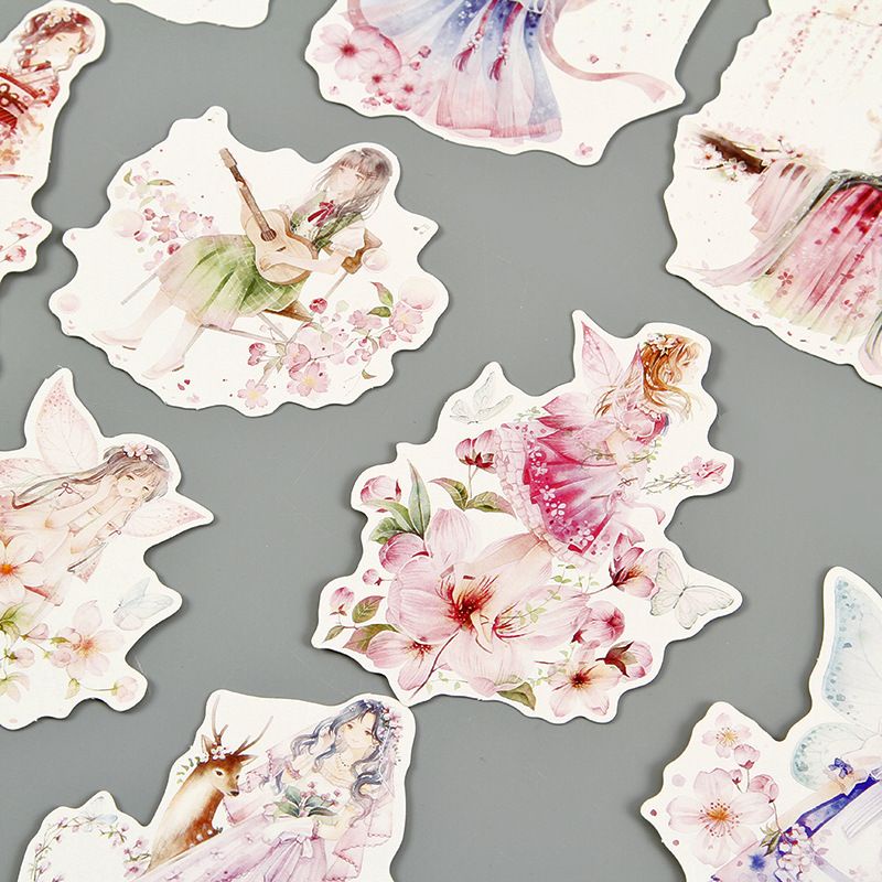 Set 4 tấm sticker trang trí có nhũ
