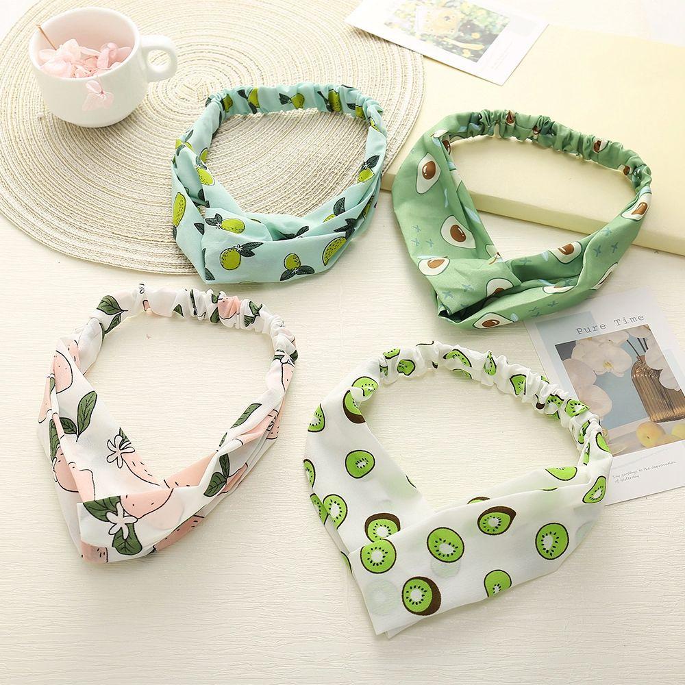 ANEMONE Băng Đô Cài Tóc In Họa Tiết Trái Cây Phong Cách Cổ Điển Thời Trang Mùa Hè Xinh