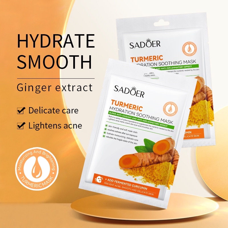 Mặt Nạ Nghệ Sadoer Curcumin Dưỡng Trắng Giảm Thâm Cấp Ẩm Cho Da Hiệu Quả