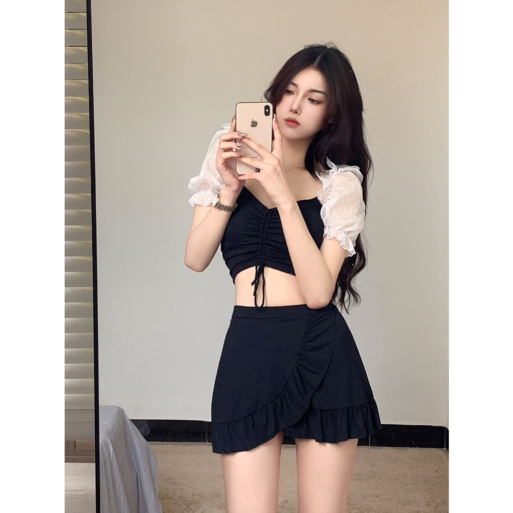 Bộ Đồ Bơi Thiết Kế Mới Quyến Rũ Thời Trang Theo Phong Cách Hàn Quốc Cho Nữ