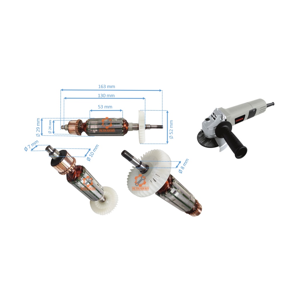 Máy mài góc Crown CT13322 600W