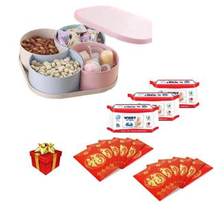 Khay đựng mứt lúa mạch 4 ngăn