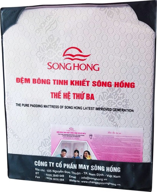 Đệm bông tinh khiết Sông Hồng thế hệ 3