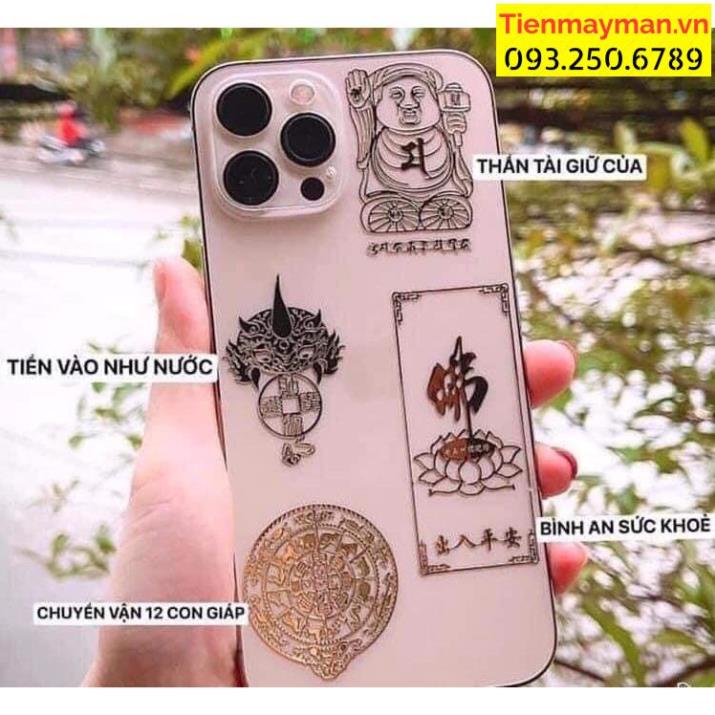 Bộ 3 Linh Phù dán điện thoại BÌNH AN - T.IỀN VÀO NHƯ NƯỚC - CHUYỂN VẬN - THẦN TÀI GIỮ CỦA phong thủy may mắn