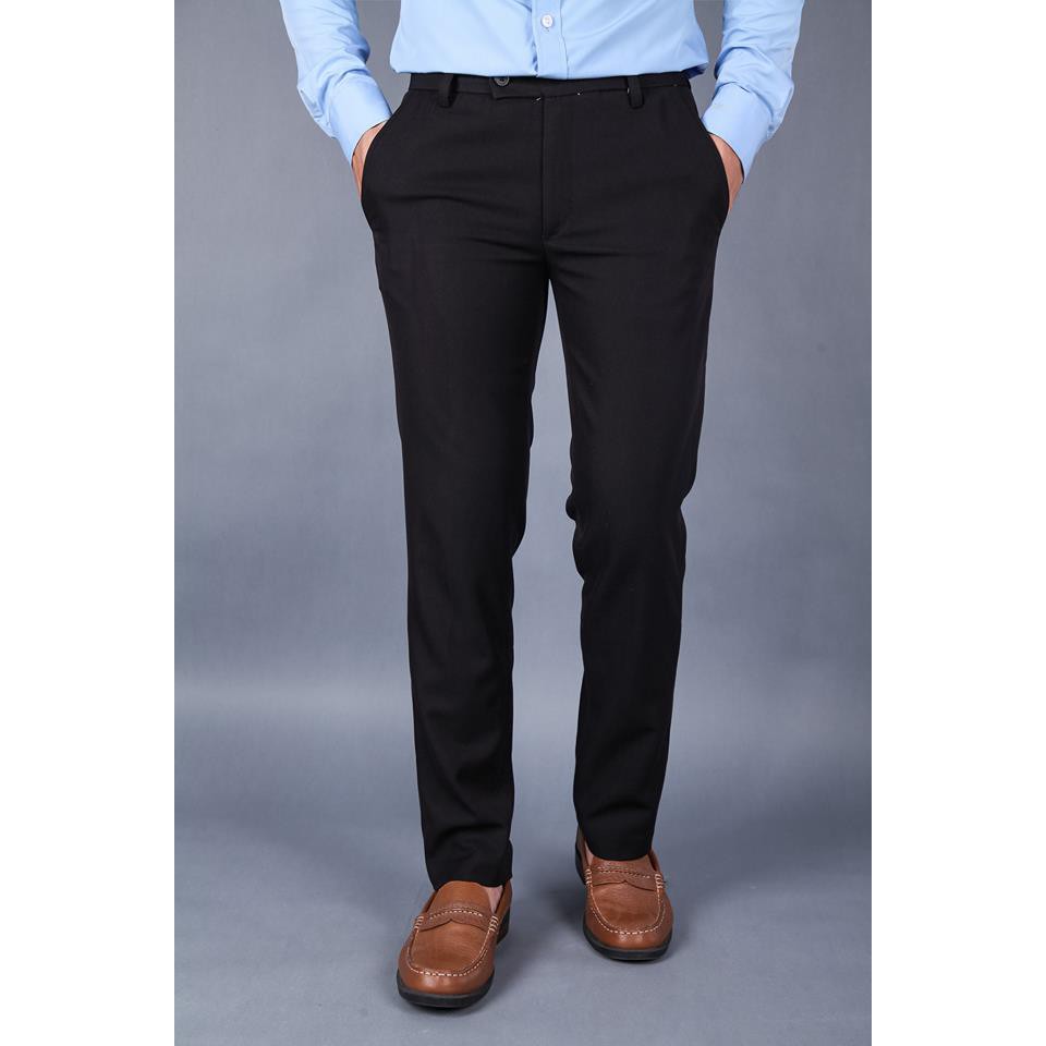 Quần âu nam Pazzini màu đen(sợi cotton - không co dãn)