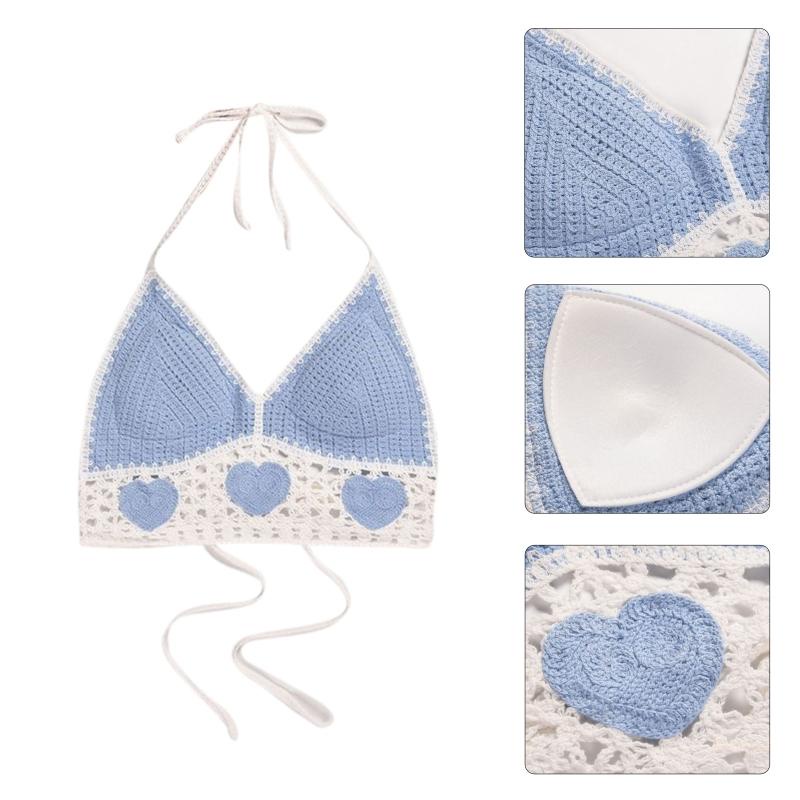 Áo Croptop Dệt Kim Hở Lưng Thời Trang Đi Biển Cho Nữ