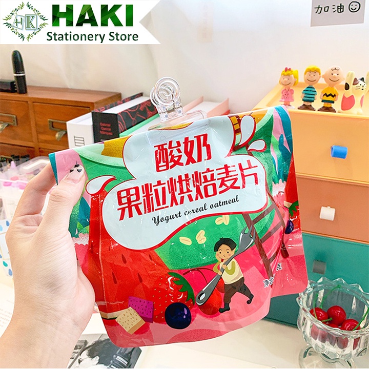 Kẹp bướm trong suốt HAKI, kẹp giấy tài liệu nhiều kích cỡ thiết kế sáng tạo dễ thương KTL04