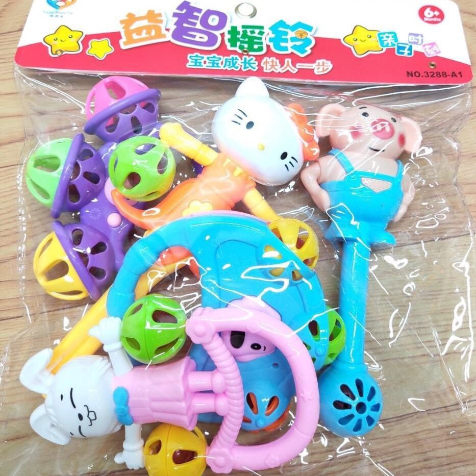 Bộ đồ chơi lục lạc nhiều món hình heo peppa QN26