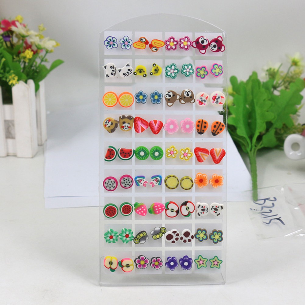 Set 36 đôi hoa tai nhiều hoạ tiết đáng yêu