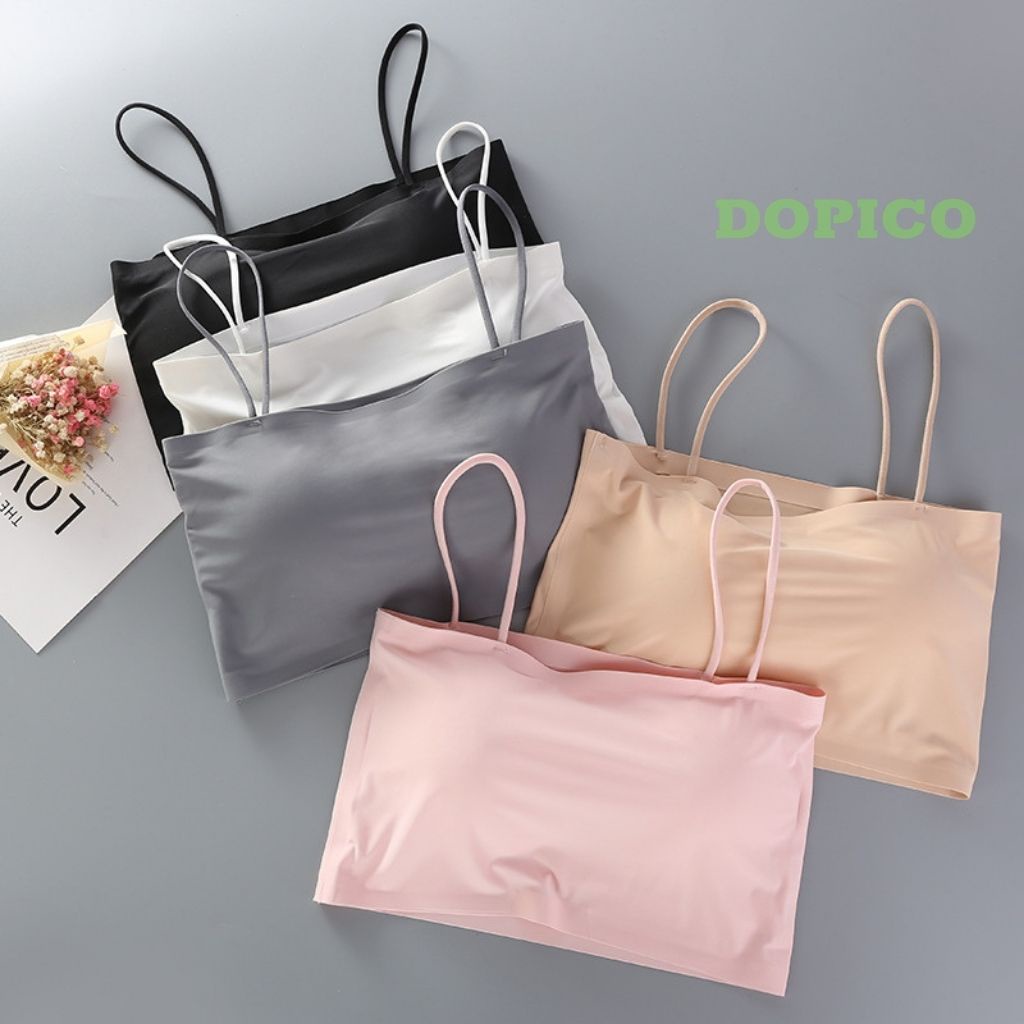 Áo bra nữ 2 dây đúc su đẹp, áo ngực su không gọng mút mỏng DOPICO B8881