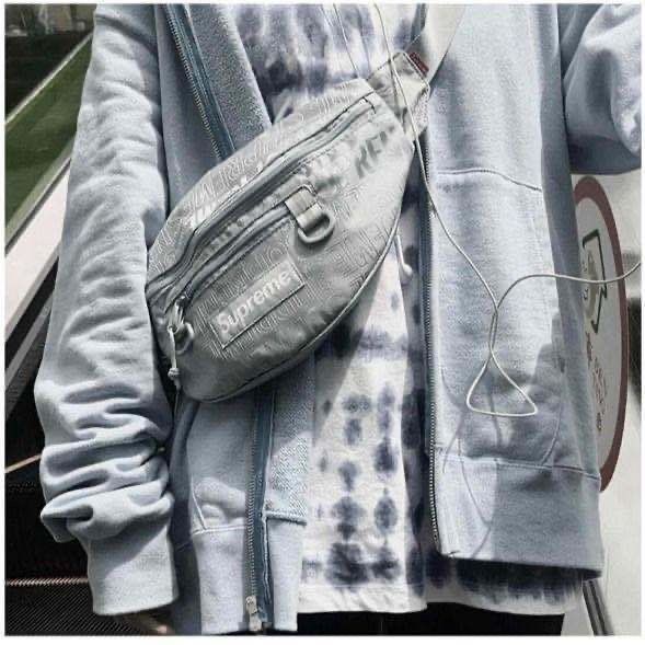 Porter Túi Đeo Hông Thể Thao Một Bên Vai Kẻ Sọc Phản Quang yamahasuprem 20FW Cho Nam Và Nữ locomotiv