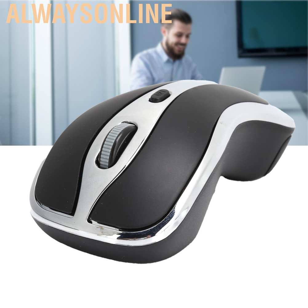 Alwaysonline Wireless Mouse 6D Gyroscope 2.4G USB Receiver Set-Top Box Support CPI Adjustment