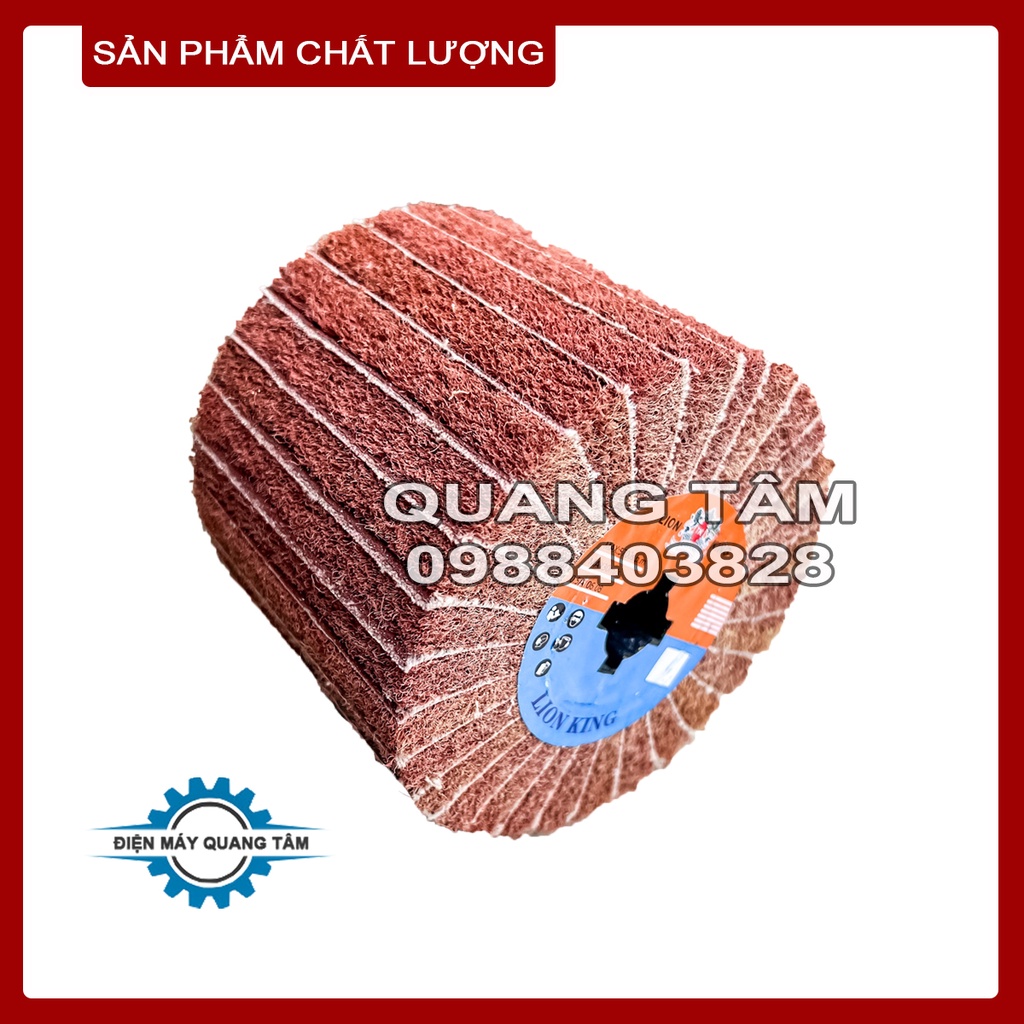 Quả Lô Đỏ Xen Nhám Đánh Xước - Đánh Bóng Bề Mặt Inox 80#