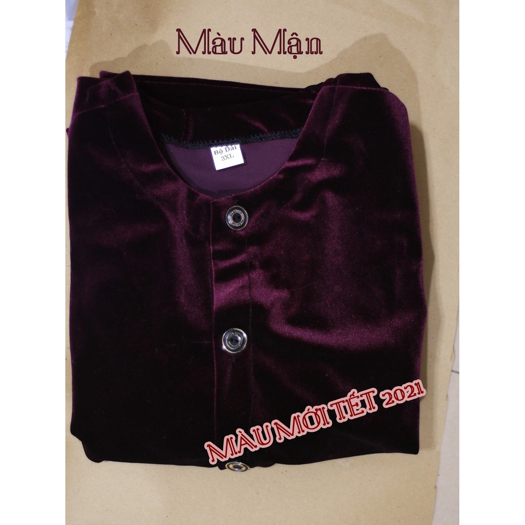 MÀU MỚI TẾT 2021 - Bộ quần áo nhung Hàn Quốc mềm mại, dày dặn dành cho bà, mẹ, người trung niên cao tuổi.