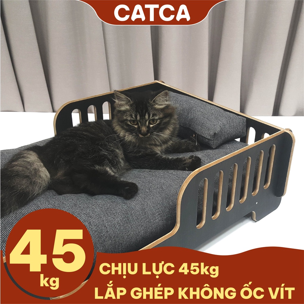 Giường đệm cho thú cưng chó mèo SANG TRỌNG lắp ghép DONAL - Duhomee