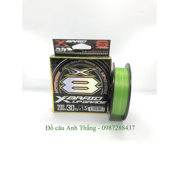 Dây dù YGk UPGRADE X8 200m phiên bản 2021, PE câu lure, câu lục hàng chính hãng nhật Bản