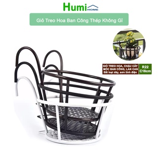 Giỏ Sắt Treo Chậu Cây Chậu Hoa Ban Công, Hàng Rào