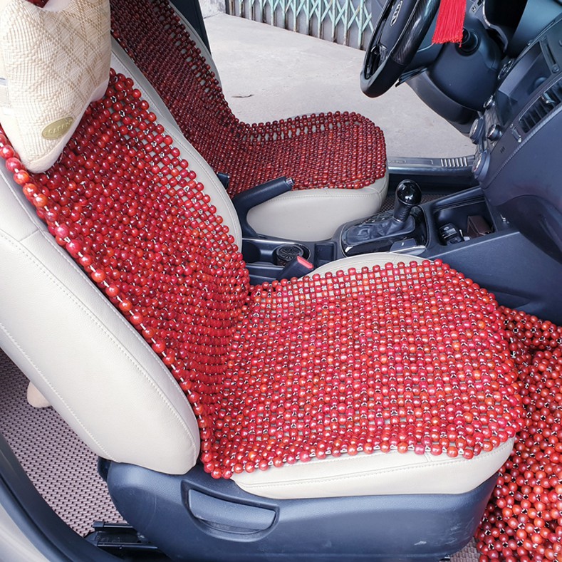 Lót ghế ô tô - hạt gỗ nhãn