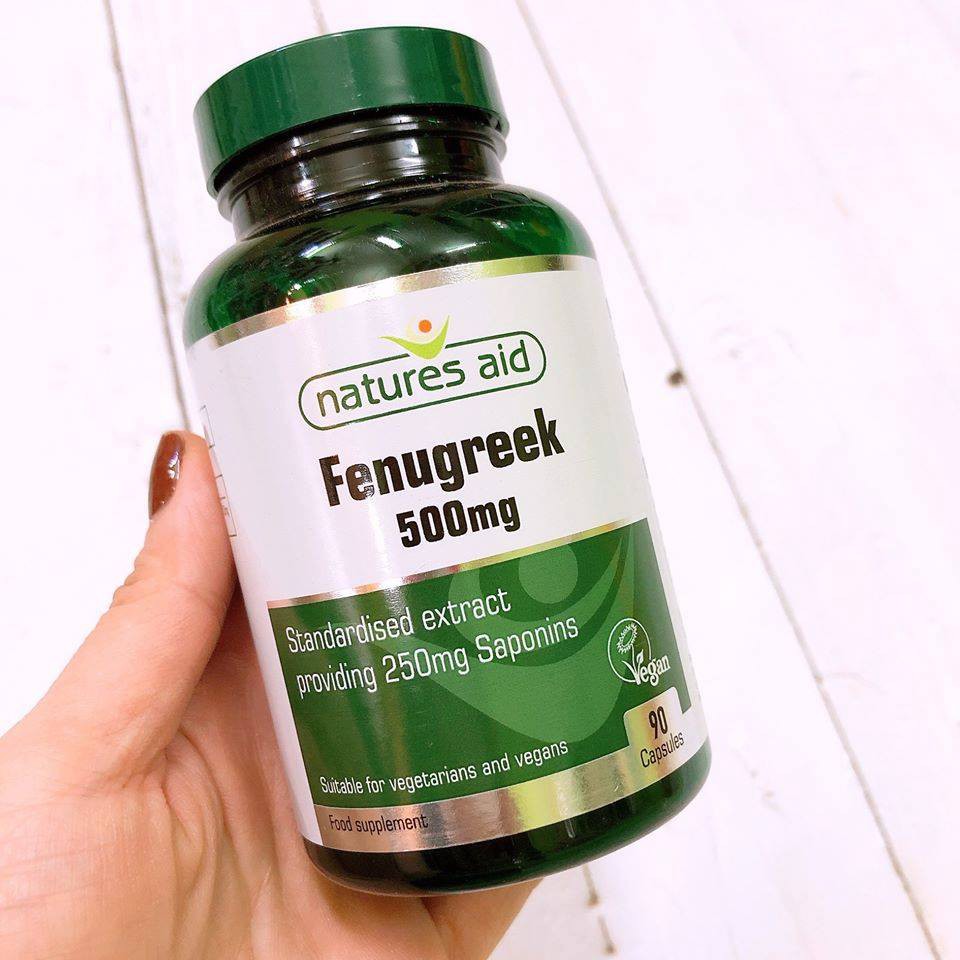 Viên Uống Cỏ Lợi Sữa Fenugreek 90 Viên - Viên Uống Lợi Sữa Cỏ Cà Ri Natures Aid