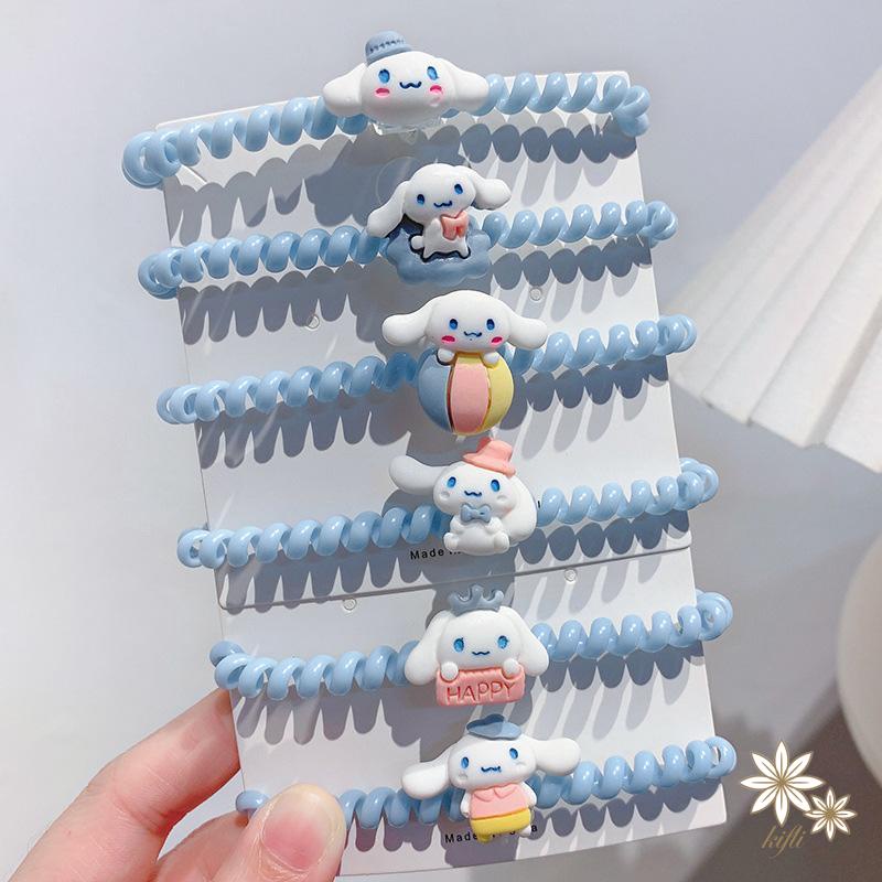 【kifli】Dây Buộc Tóc Cao Su Hình Chú Chó Cinnamon Dễ Thương Phong Cách Mới Cho Nữ