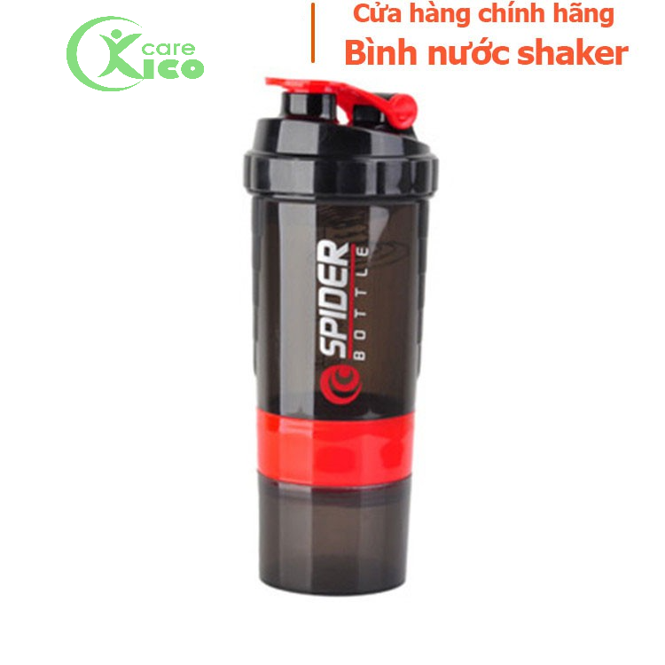 Bình nước tập gym 3 ngăn shaker, bình nước tập thể thao, đá bóng KICO