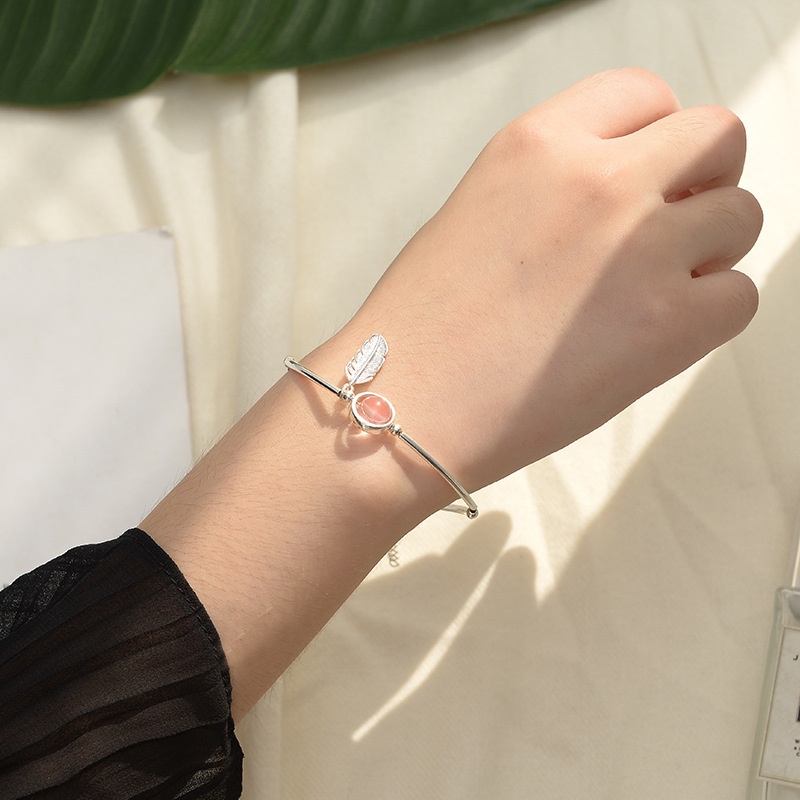 Vòng tay phong cách Hàn Quốc chất lượng cao Vòng tay pha lê dâu tây