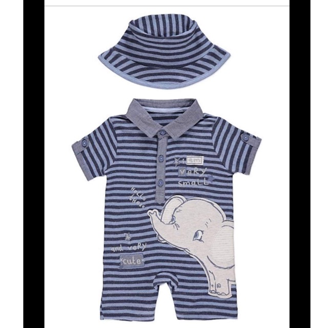 Romper cotton hoạ tiết voi