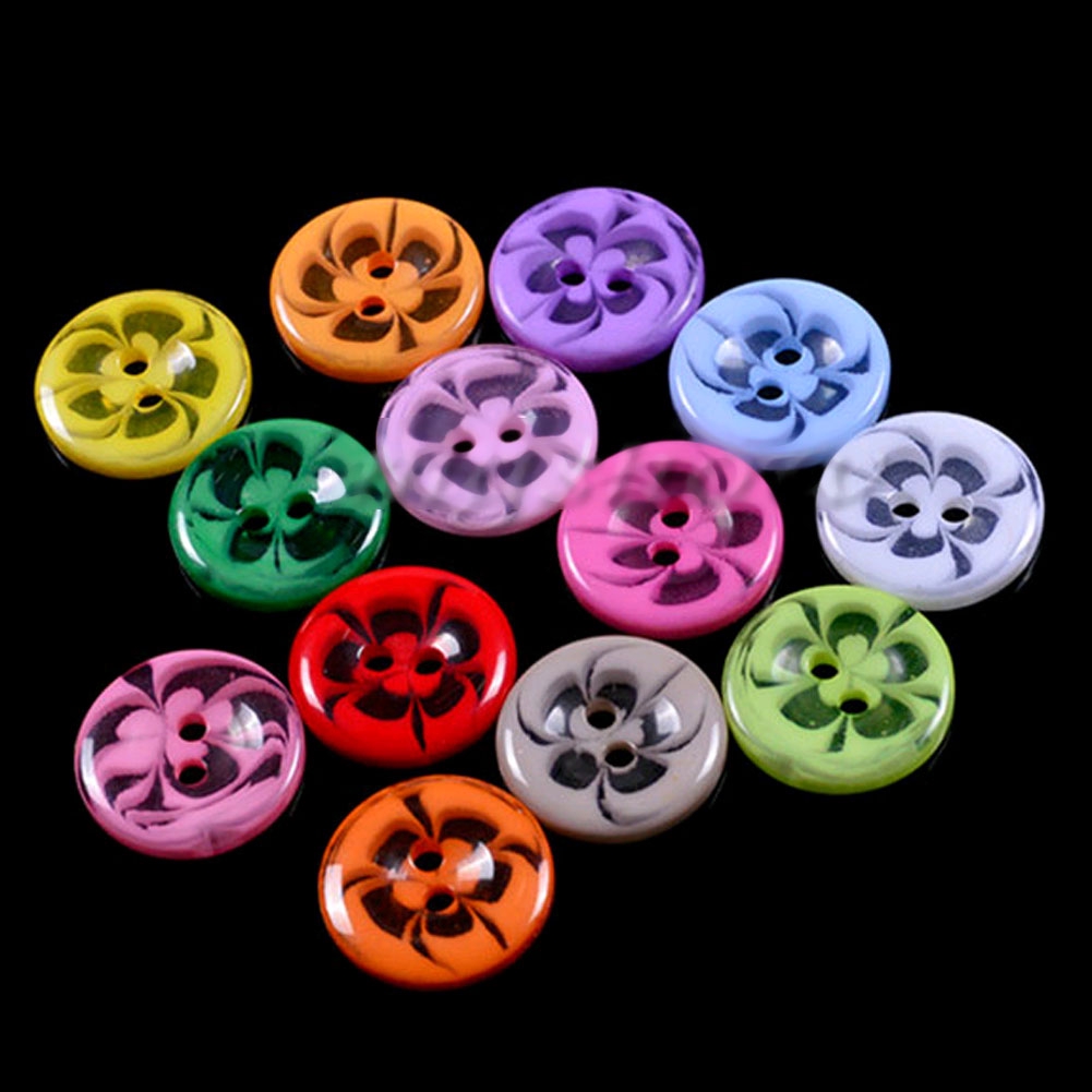 Set 10 Cúc Áo Hình Bông Hoa 14mm