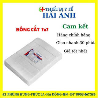 Bông bạch tuyết y tế cắt miếng 7 x 7