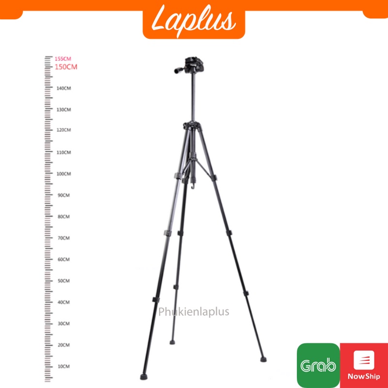 Chân máy ảnh, tripod Yunteng Model 668, khung nhôm cao cấp