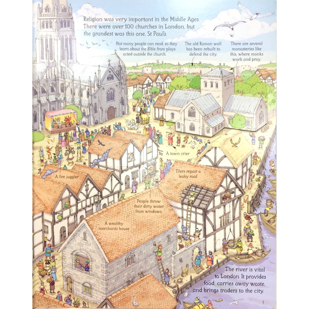 Sách Usborne - tương tác lật mở See Inside London