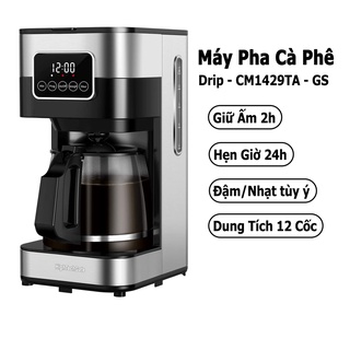 Máy Pha Cà Phê Htg Cm1429 Tự Động Hẹn Giờ, Pha Cafe Drip Nhỏ Giọt, Thiết Kế Mini Để Bàn Cho Văn Phòng, Gia Đình, 12 Cốc