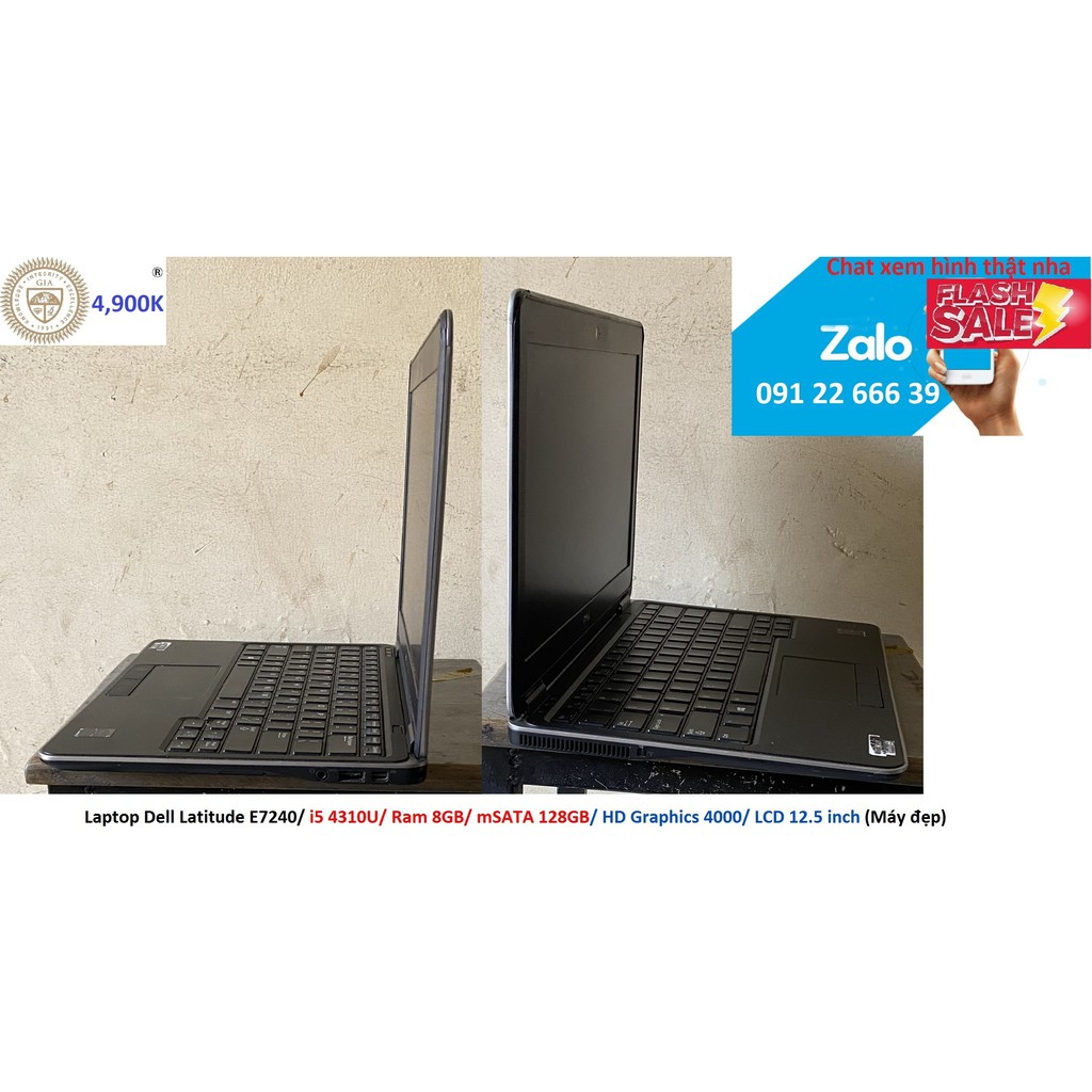 Laptop Dell Latitude E7240/ i5 4310U/ Ram 8GB/ mSATA 128GB/ HD Graphics 4000/ LCD 12.5 inch (Máy đẹp) | BigBuy360 - bigbuy360.vn