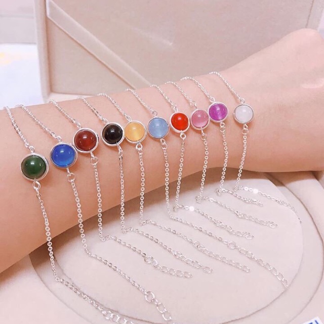 SẬP GIÁ LẮC TAY ĐÁ PHONG THUỶ ĐỦ MÀU