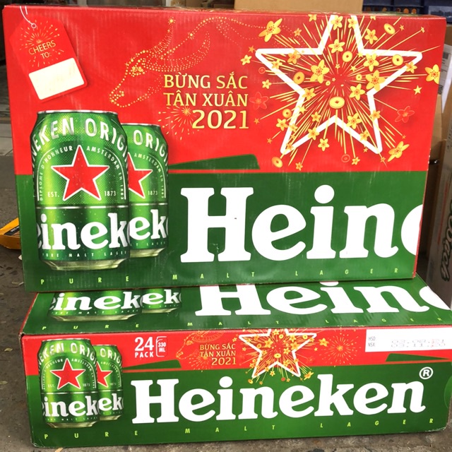 [MUA CÀNG NHIỀU CÀNG RẺ] Thùng bia 24 lon Heineken Sliver lon cao 330ml.