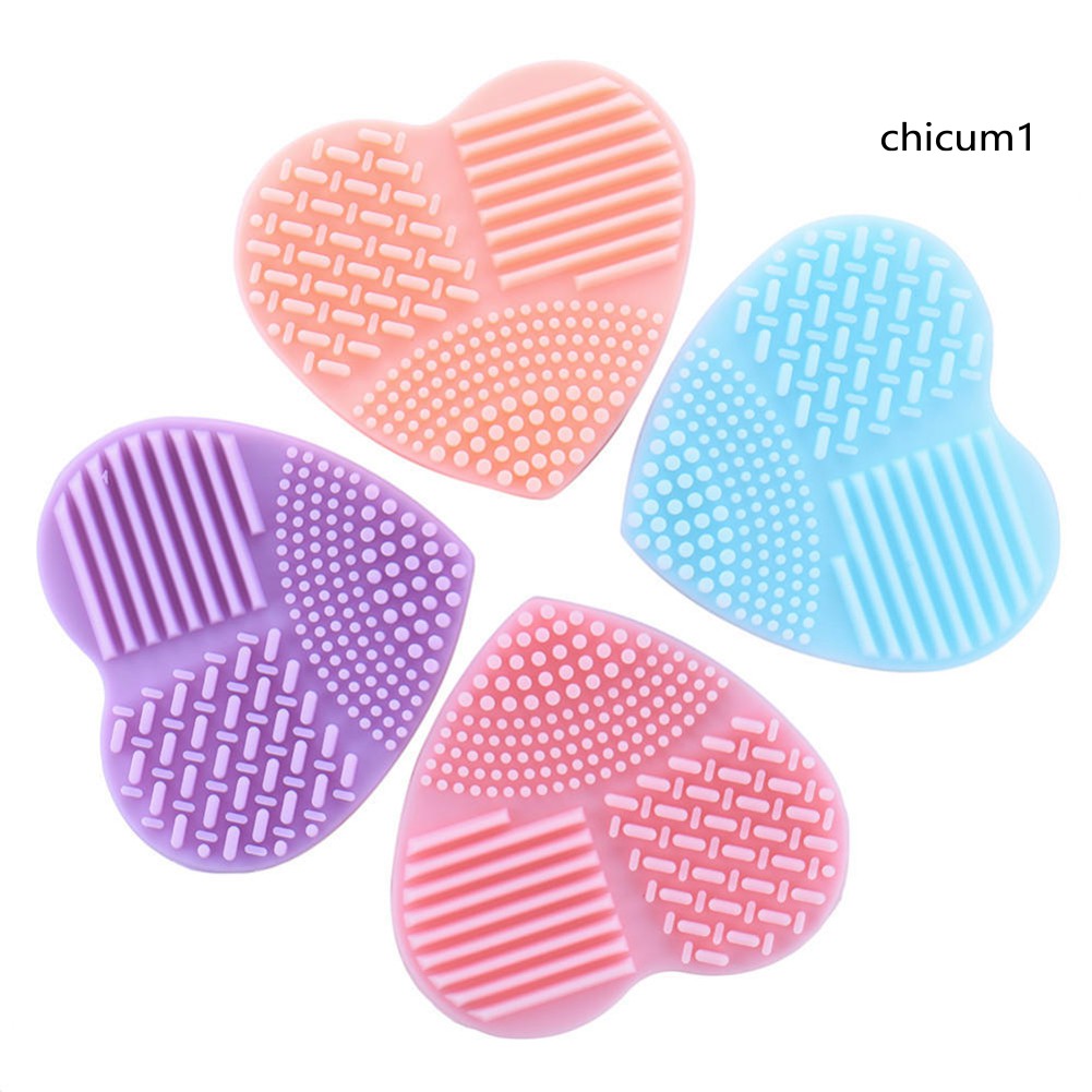 [Hàng mới về] Cọ siliocn dùng để vệ sinh cọ trang điểm hình trái tim