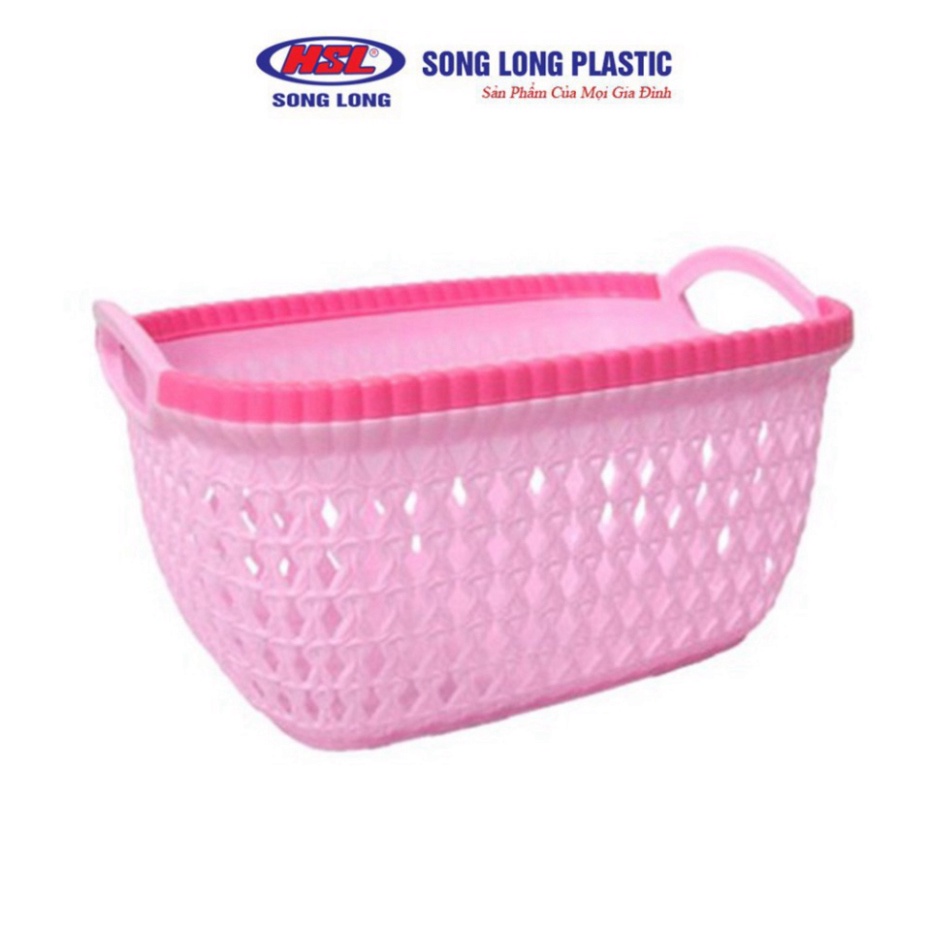 Giỏ Nhựa Giả Mây, Rổ Nhựa Đựng Đồ Đựng Hoa Quả Song Long