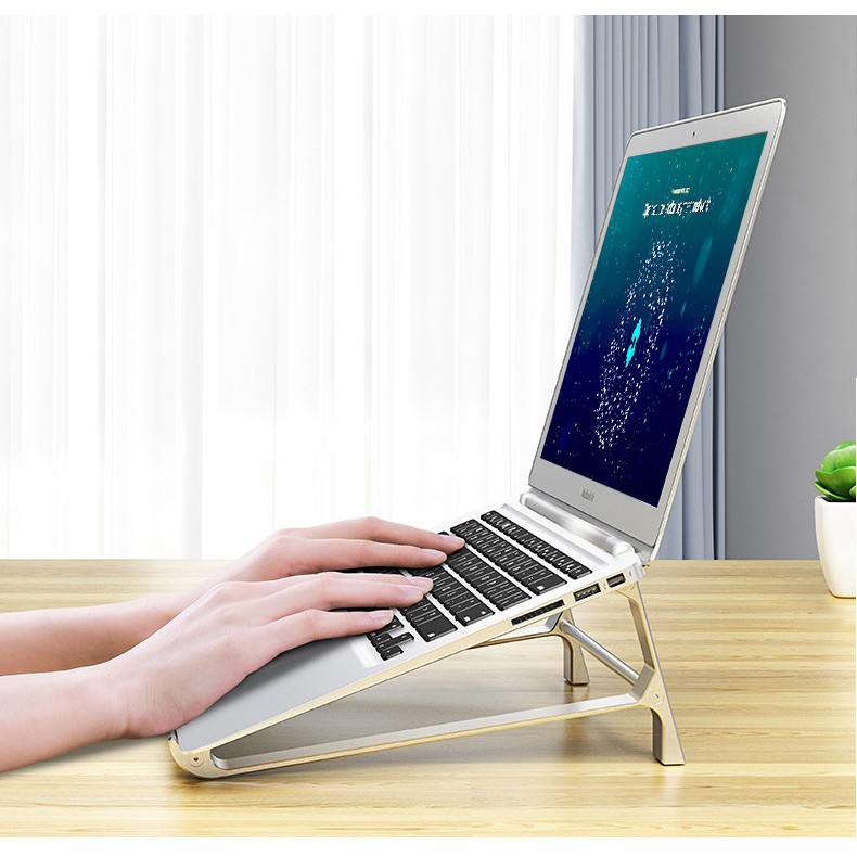 ❤️Giá Đỡ Laptop Macbook iPad bằng Nhôm 2 in 1 kê tản nhiệt kiêm đế dựng surface chính hãng