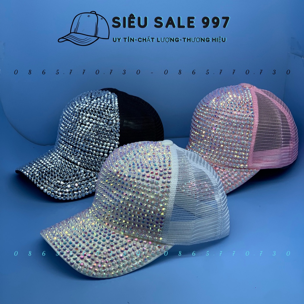 NÓN KẾT ĐÍNH ĐÁ QC NHẬP HÀNG NGƯỜI LỚN 3 MÀU THỜI TRANG HÀNG NHẬP