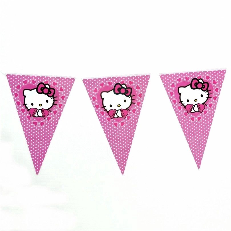 Cờ trang trí hình Hello Kitty