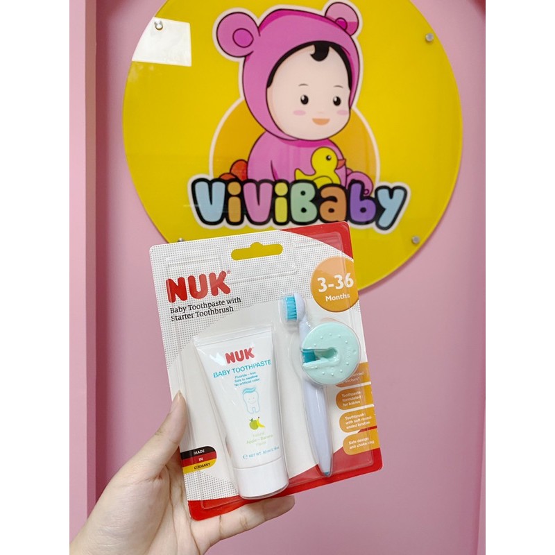 Bộ bàn chải + kem đánh răng Nuk [Chính hãng]