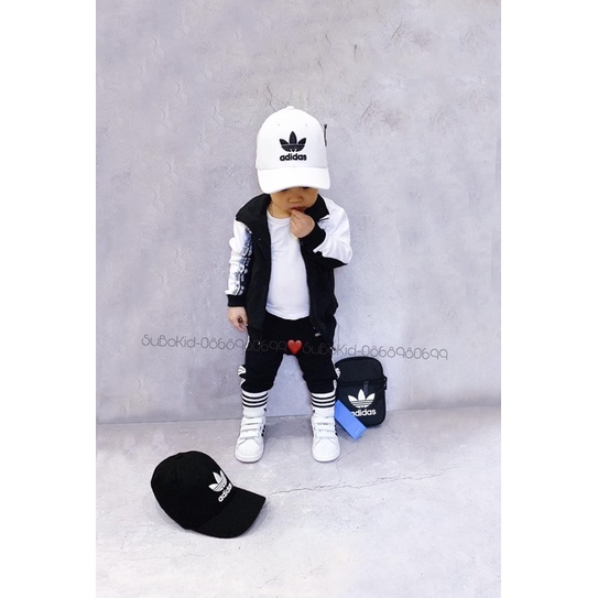 Mũ lưỡi trai cho bé adidos 3 lá,nón lưỡi trai phong cách.