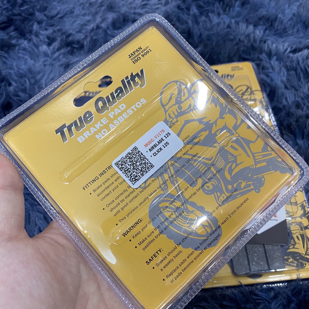 (Má Phanh) Bố Thắng Trước Xe AirBlade 125 Click 125 Lead 125 True Quality V117B