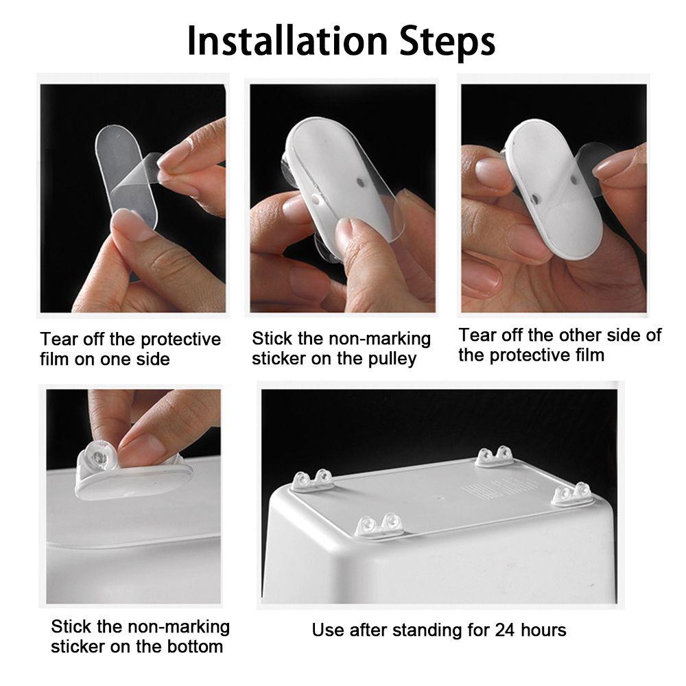 Bộ 4 Bánh Xe Tự Dính Dùng Để Đựng Rác Tiện Dụng