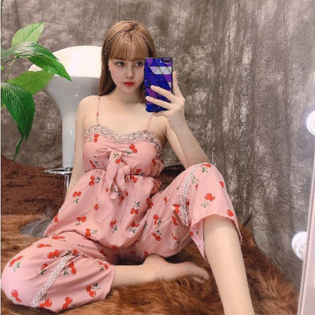 🍒Đồ bộ hai dây có mút ngực🍒