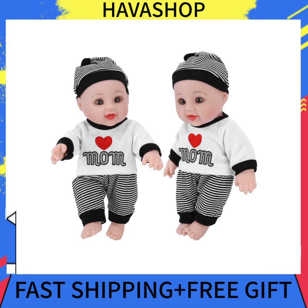 Havashop 30cm Baby Doll Vinyl Girls Toy With Apparel Kids Gift Accessory GIB