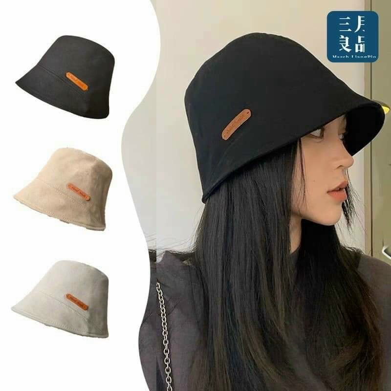 Mũ buket kaki Handmade dáng cụp unisex