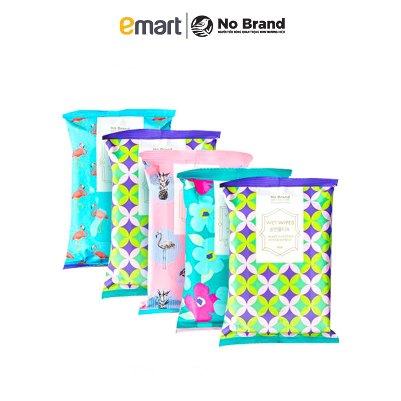 Combo 5 Khăn Ướt Bỏ Túi No Brand 15 Tờ - Emart VN