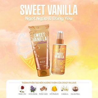 Combo Malissa Kiss Body Lotion & Body Mist hương Sweet Vanilla 226G + 88ML
