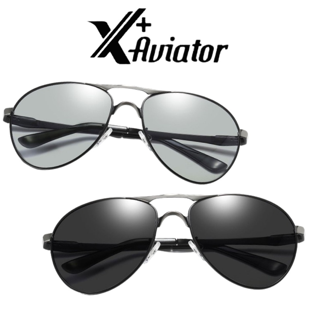 Kính Nam Cao Cấp ,Kính Đổi Màu Đi Ngày Và Đêm Nam AVIATOR A563, Mắt Kính Phân Cực Polazide Chống Tia UV 400 Chống Chói